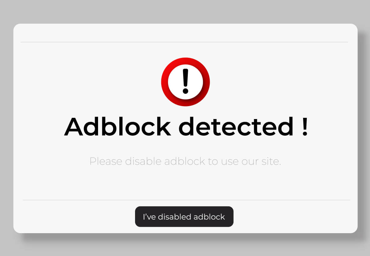 Turn Off Ad Blocker