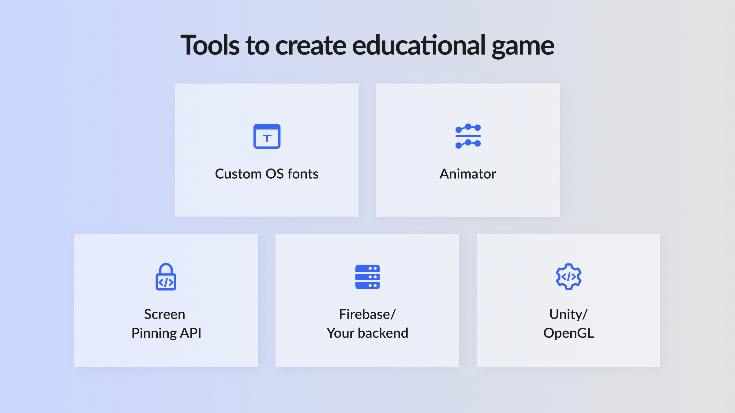 Tools to create educational game