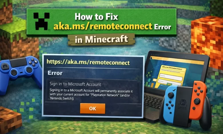 Fix Microsoft Minecraft aka.ms/remoteconnect Error