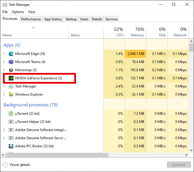 Start Task Manager