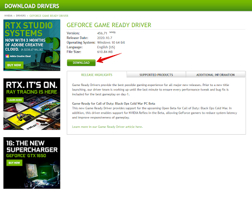 download drivers now