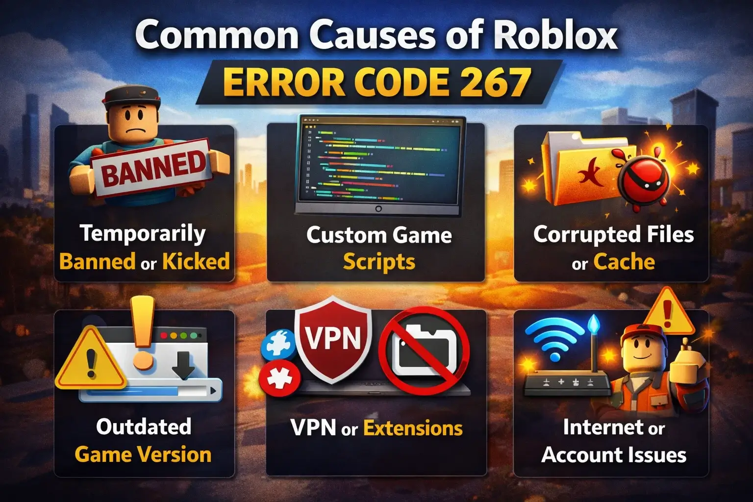 Common Causes of Roblox Error Code 267