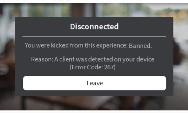 Roblox Error Code 267