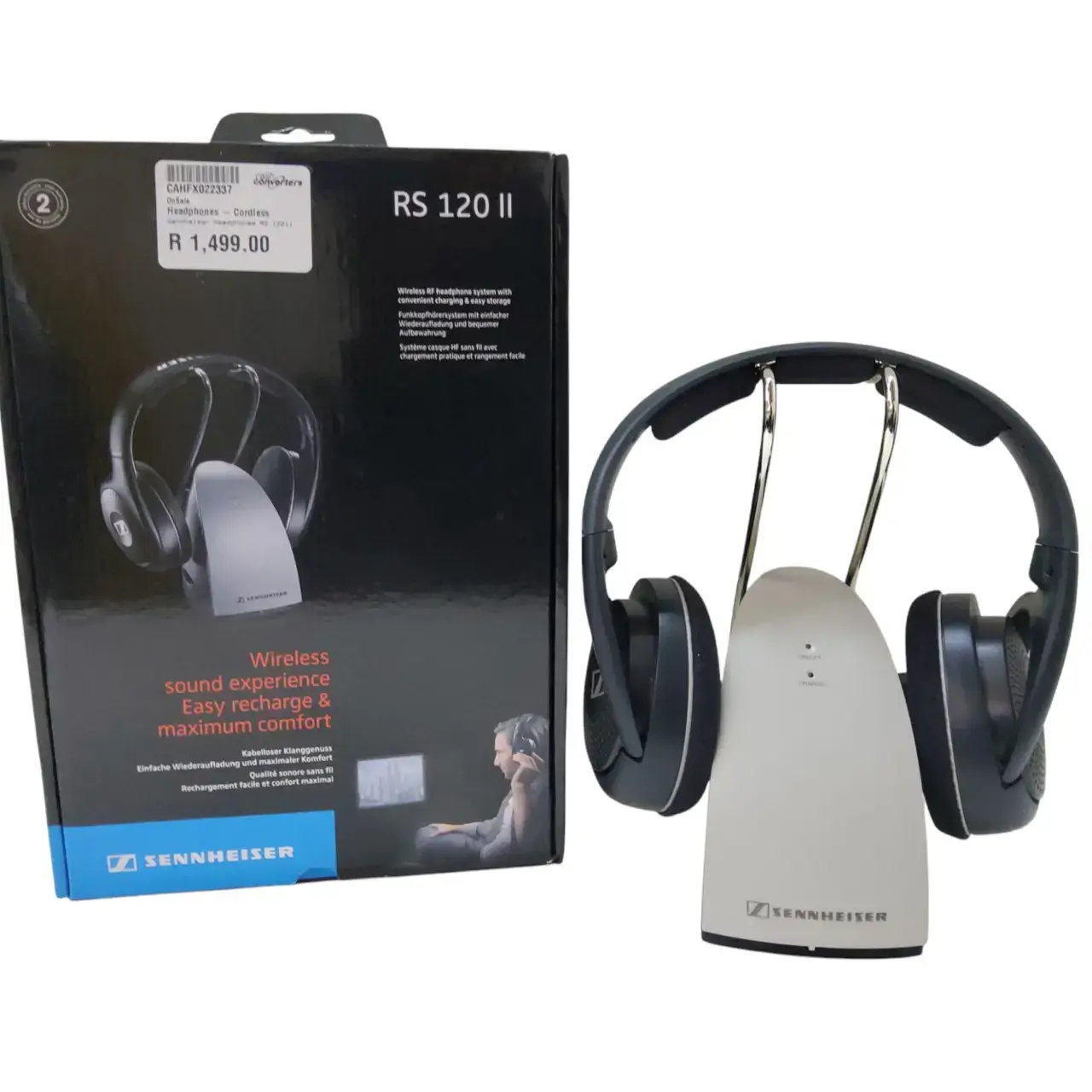 Sennheiser RS120 On-Ear Wireless RF Headphones