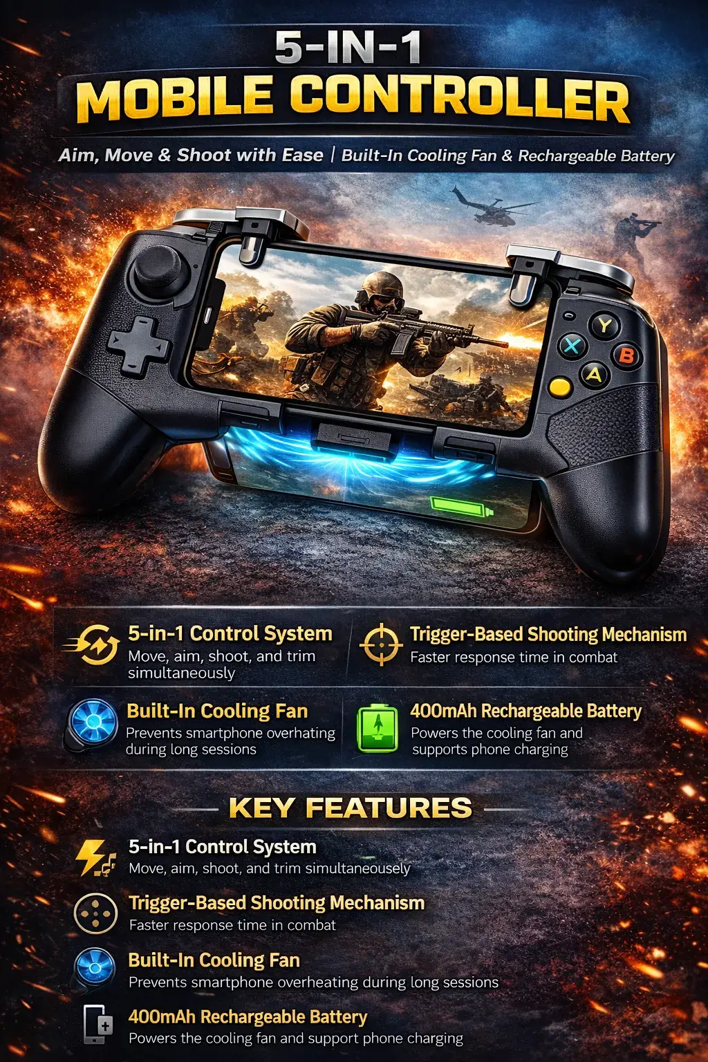 5-in-1 Mobile Controller